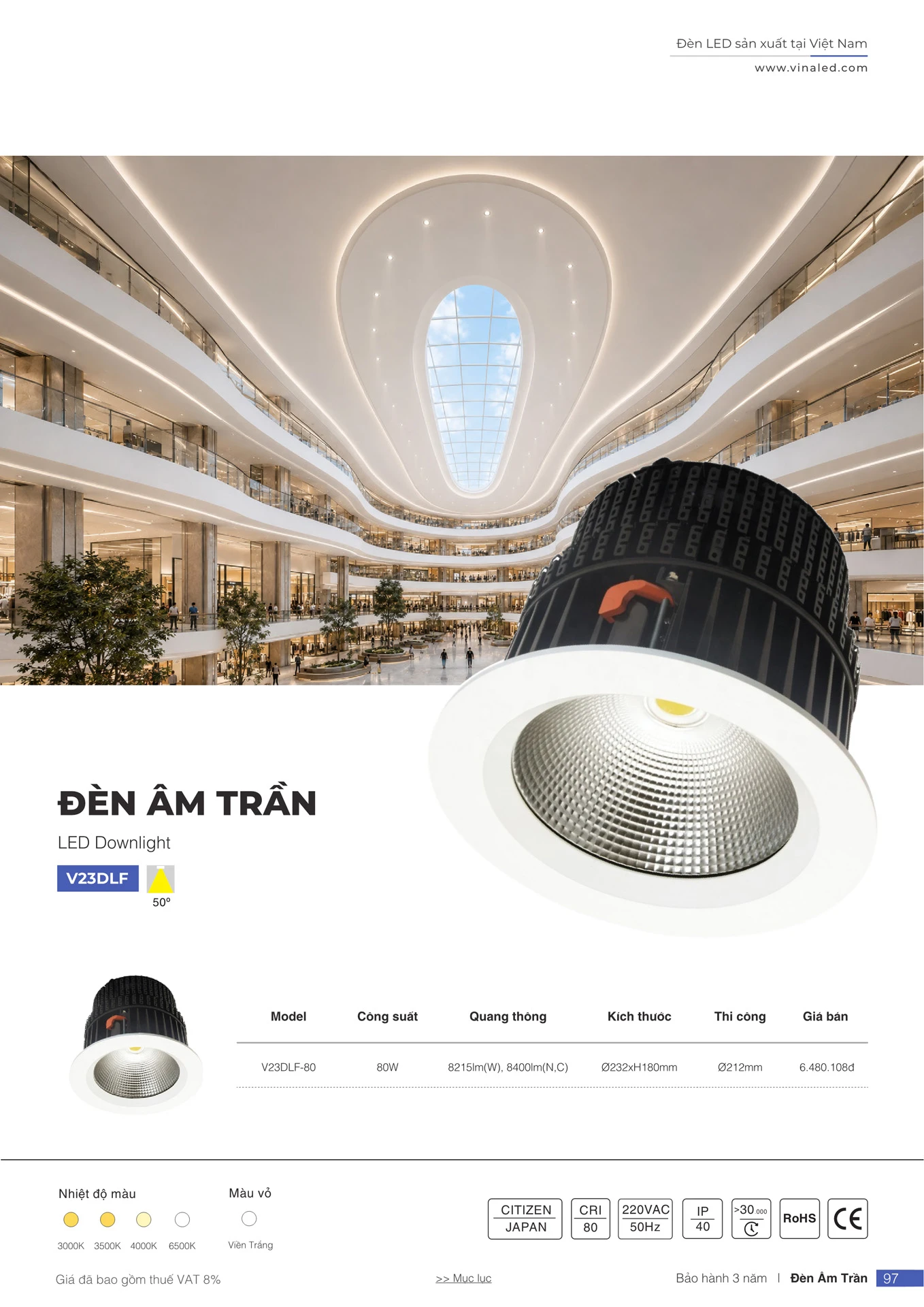 Bảng Giá Đèn VinaLED 2026 - Trang 96