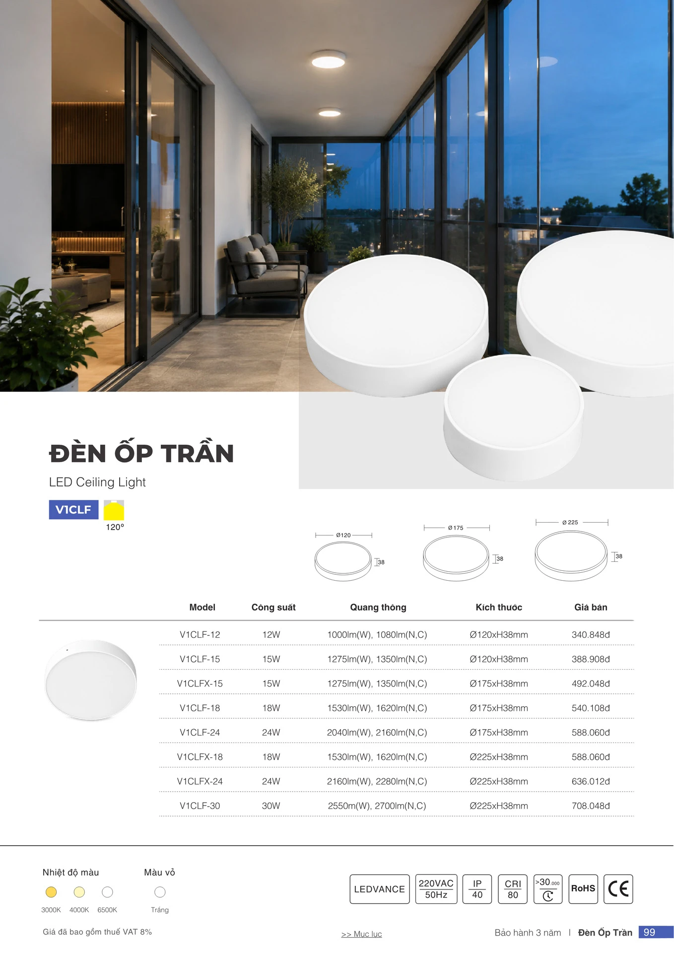 Bảng Giá Đèn VinaLED 2026 - Trang 98