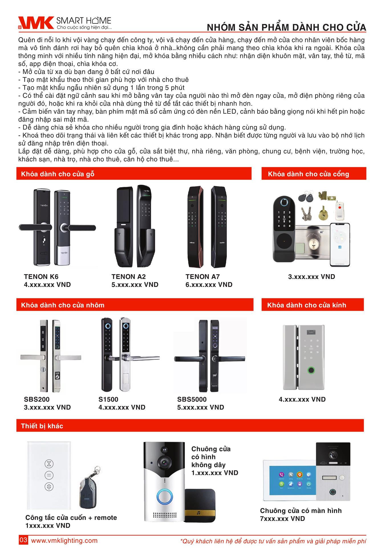 Catalogue bán lẻ Vạn Mỹ Khánh (VMK) 2023 - Trang 4)