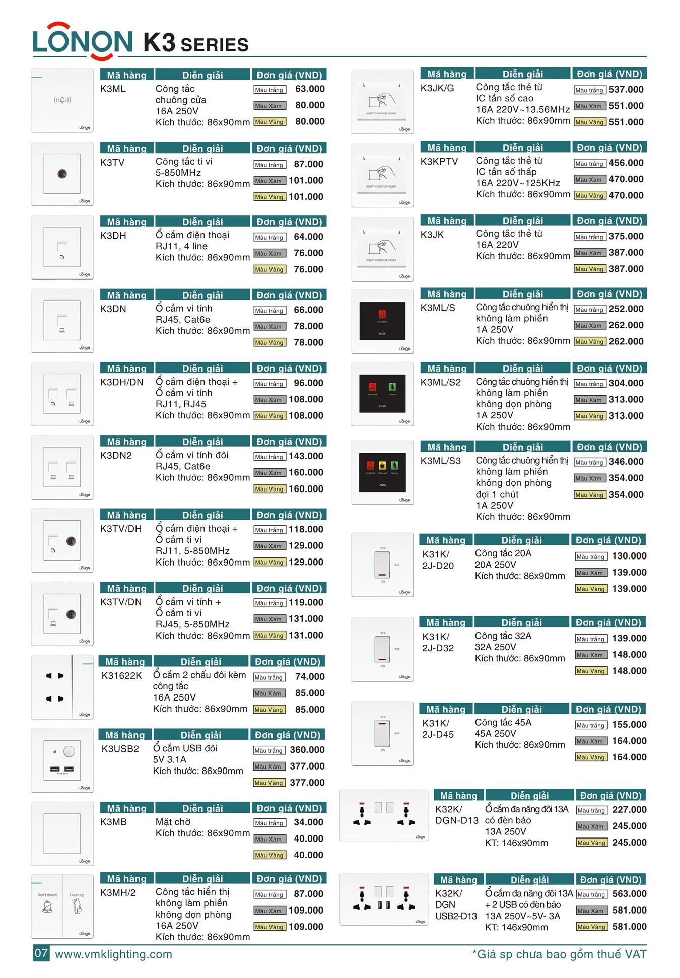 Catalogue bán lẻ Vạn Mỹ Khánh (VMK) 2023 - Trang 8)