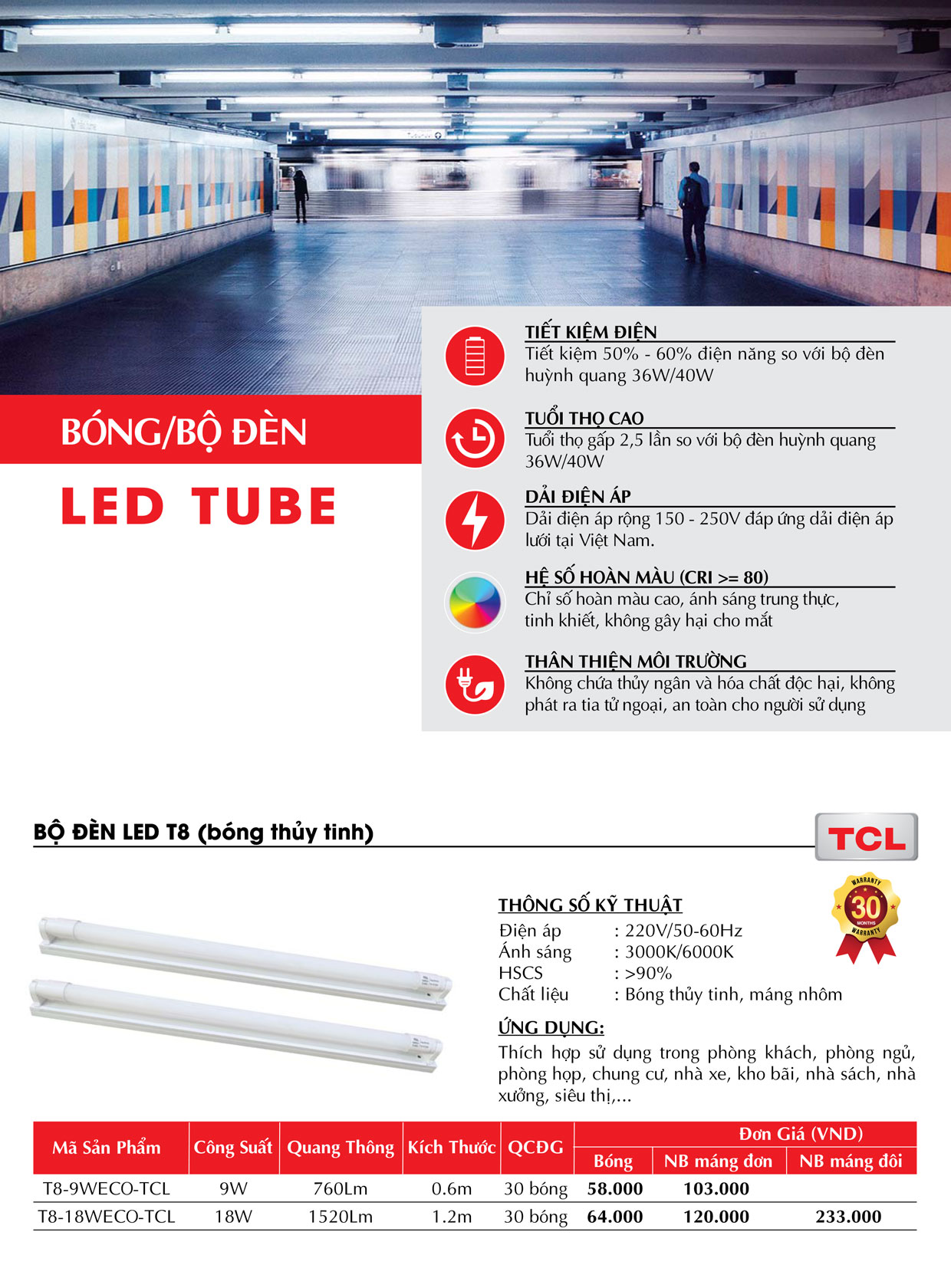 Đèn T8 TCL