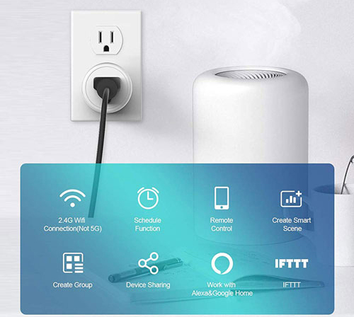 Một số ổ cắm thông minh cho phép kết nối với loa thông minh của Alexa, Google để điều khiển bằng giọng nói.