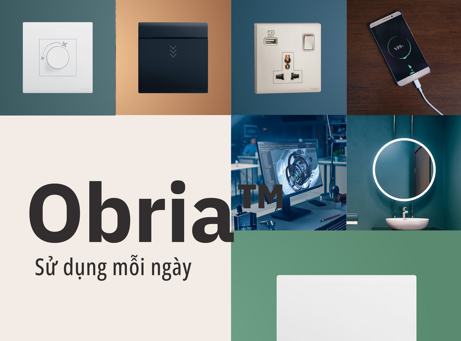 Công tắc, ổ cắm Obria Legrand