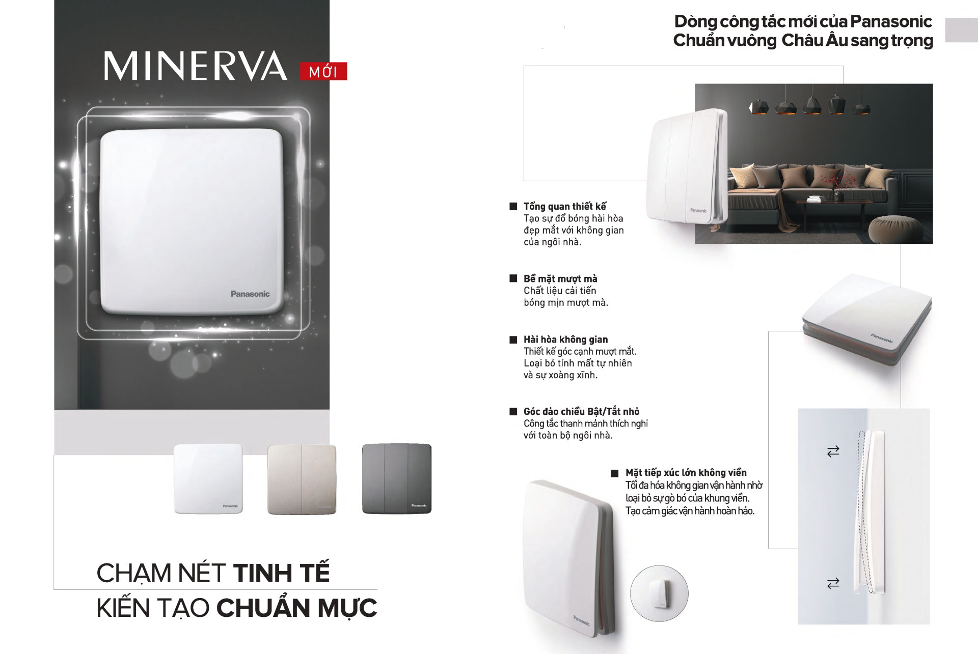 Một số công tắc Panasonic dòng Minerva