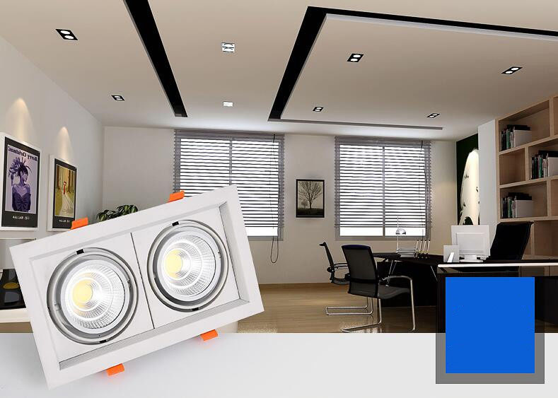 Đèn Led âm trần đôi