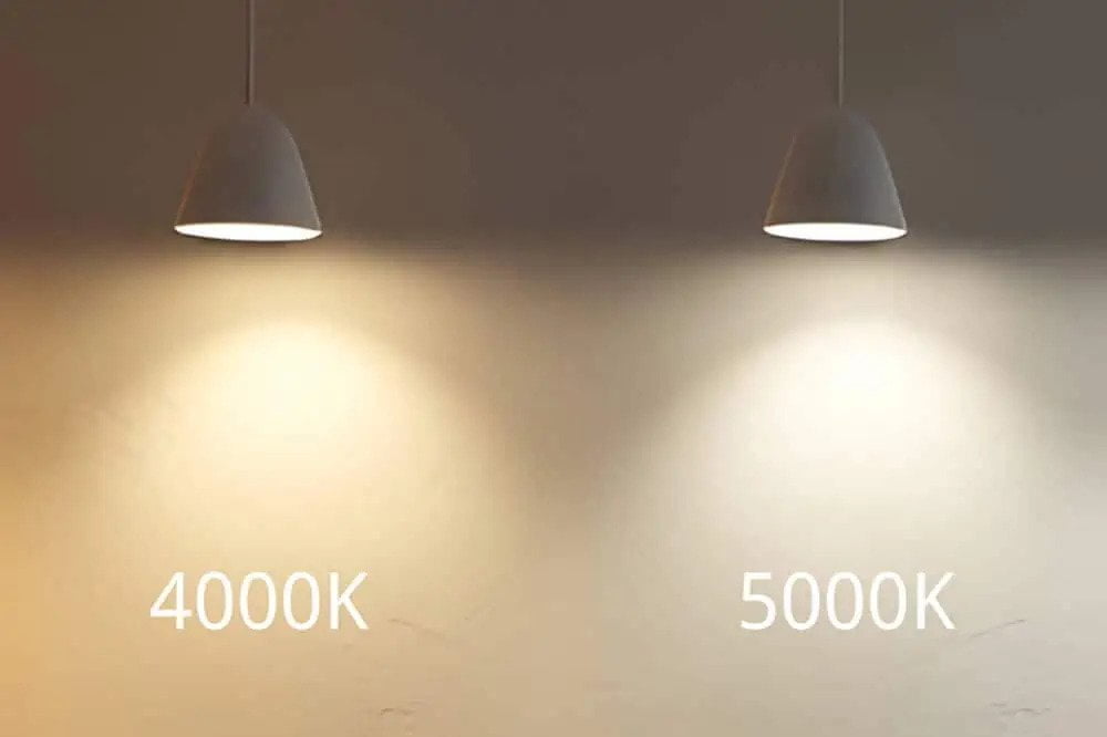 Ảnh minh họa cho đèn có nhiệt độ màu thường sử dụng 4000-5000k