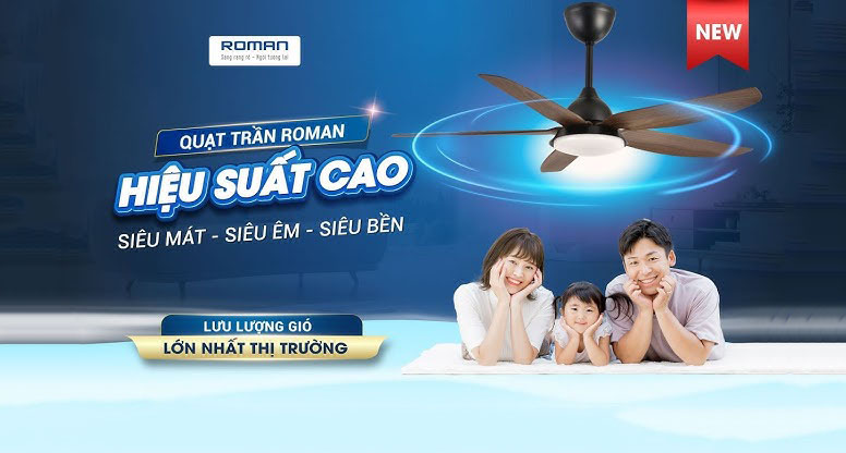 Quạt trần Roman 5 cánh