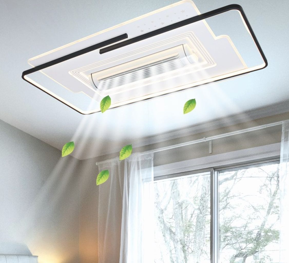 Đèn ốp trần tích hợp quạt trần không cánh