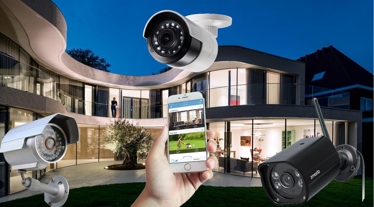 Lắp camera giám sát ở các khu vực trong và ngoài ngôi nhà
